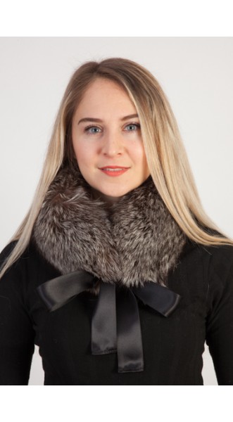 Silver Fox Fur Collar | Natural Fox Fur Collars | Fur Neck Warme