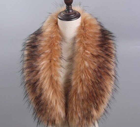 Faux Fur And Satin Neckwarmer
     