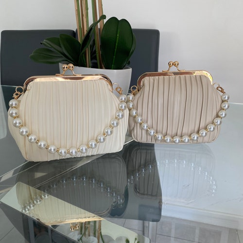 Bridal Pearl Handbag Bride Clutch Bridal Purse Honeymoon - Et