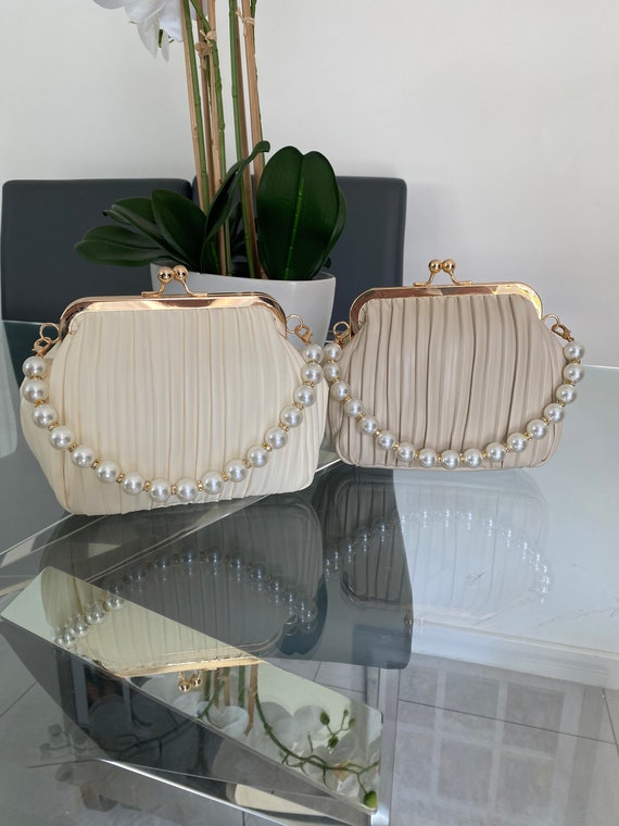 Bridal Pearl Handbag Bride Clutch Bridal Purse Honeymoon - Et