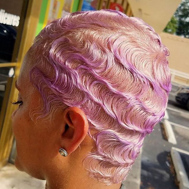 Pretty #fingerwaves and color by #miamistylist @theempressofhair .