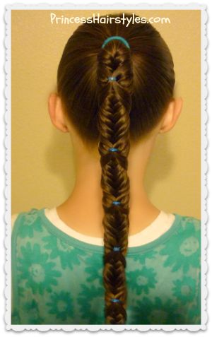 Fishtail Wrap Braid Ponytail Hairstyle | Braided ponytail .