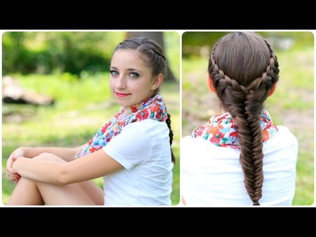 The Laced Fishtail Braid | Cute Girls Hairstyles - YouTu