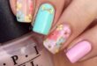 50 Flower Nail Designs for Spring - StayGlam | Flower nail designs .