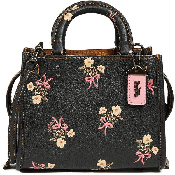 Coach 1941 Floral Bow Print Rogue Bag 17 (1.310 BRL) ❤ liked on .