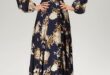 V Neck Floral Print Long Sleeve Maxi Dress | Maxi dress, Long .