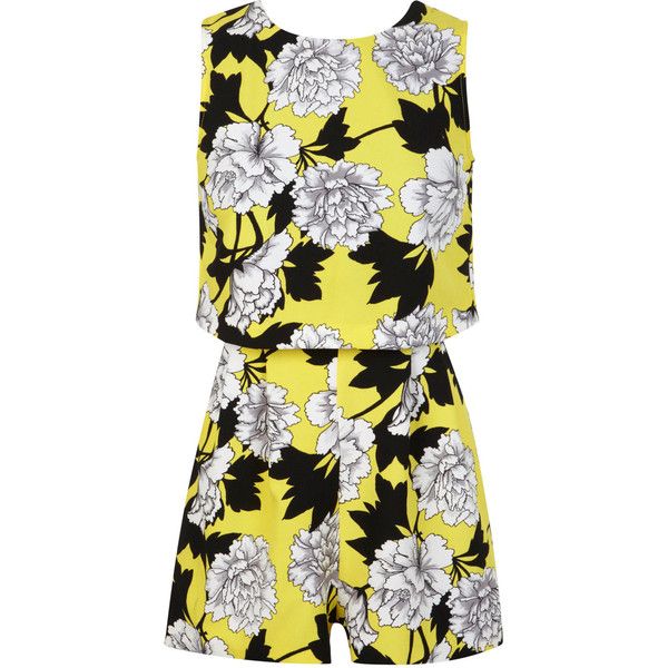 Miss Selfridge Petites Yellow Floral Playsuit | Floral playsuit .