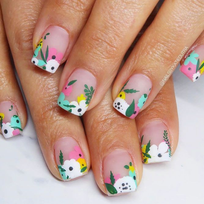 Easter Nails Designs For Your Inspiration | Floral nail designs .