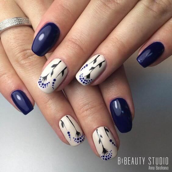 27 Pretty Flower Nail Inspirations | Manicura de uñas, Manicura .