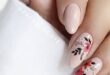 Nail inspiration pink flower nail design | Pink flower nails .