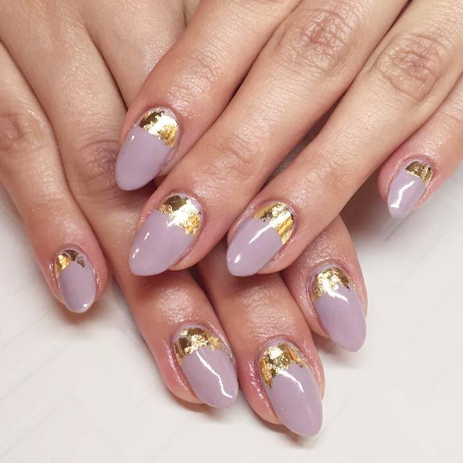 30 Trendy Nails with Gold Foil Designs | Gold nail designs, Gold .