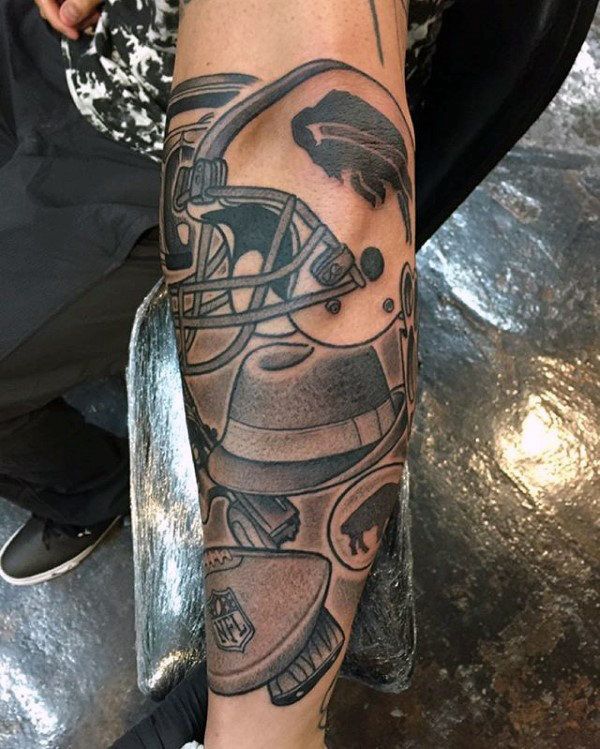 Cool Mens Football Themed Forearm Tattoo Designs | Football tattoo .