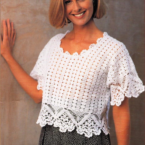 Womens Crochet Top Pattern CROCHET PATTERN Pdf Ladies Lacy - Etsy .