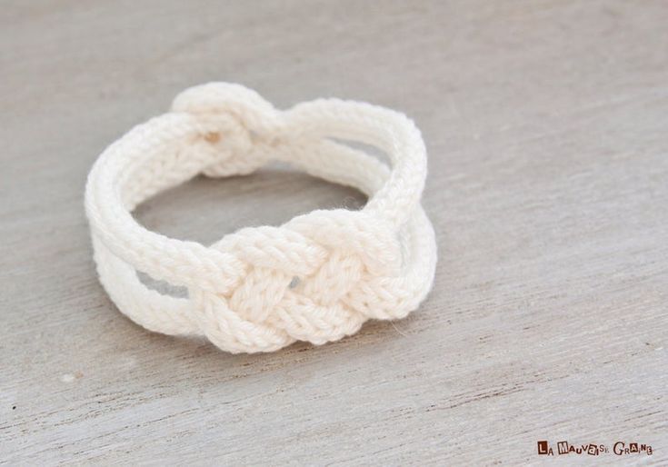 French Knitted Cotton Bracelet White Pearl Button - Etsy | Cotton .