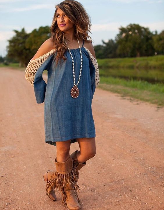 What To Wear With Fringe Boots | Fashion, Country outfits, Western .