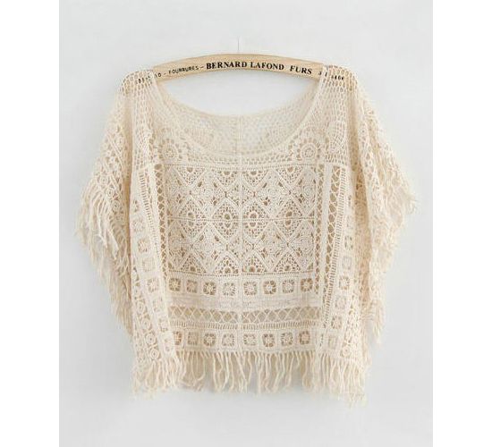 free Ship* Loose Fringe Lace Tops | Fashion, Style, Crochet cover