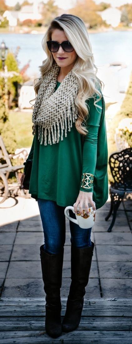 Fringe Scarf Outfit Ideas For
   Women