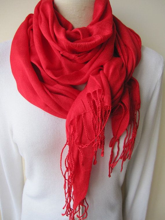 Scarf Tie | Red scarves, Scarf, Womens scarv