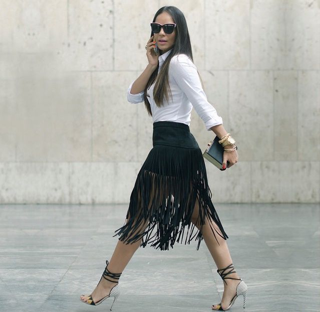 3 Ways To Rock It: Fringe | Fashion, Fringe skirt outfit, Fashion .