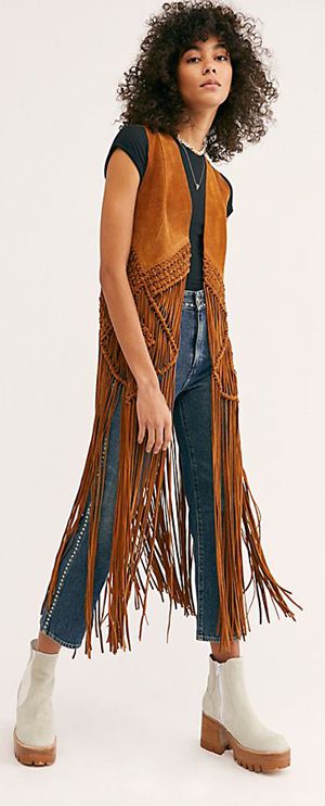 Fringe vest for boho styling and festival fashion ... | Fringe .