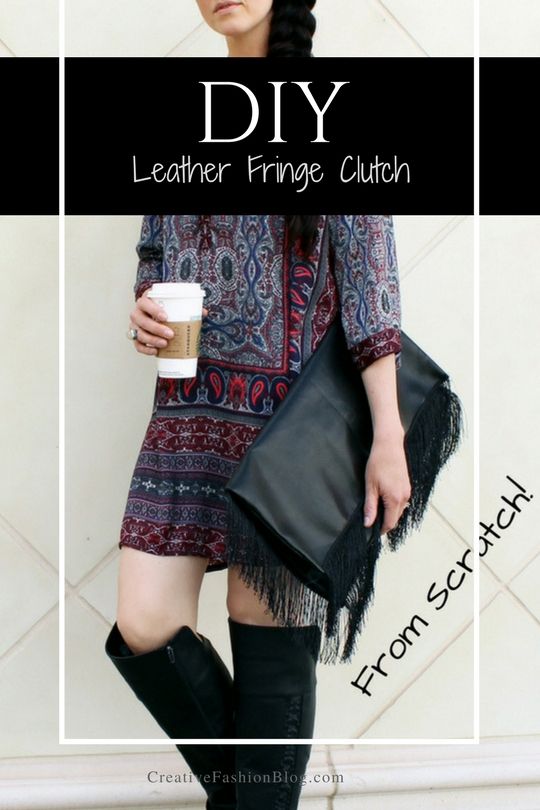 Simple DIY Clutch Tutorial. Make An Oversize, Leather, Easy Clutch .