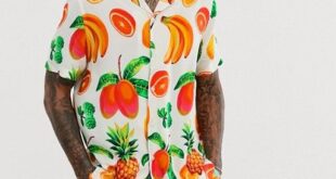 ASOS DESIGN relaxed shirt with fruit print | ASOS | Conjunto .