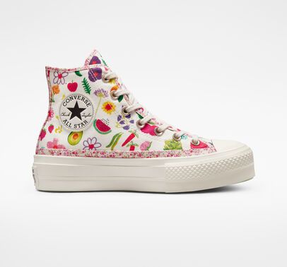 Chuck Taylor All Star Lift Platform Fruits & Florals Women's High .