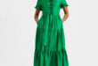 Long & Sassy Dress in Solid Green for Women | La Doubl