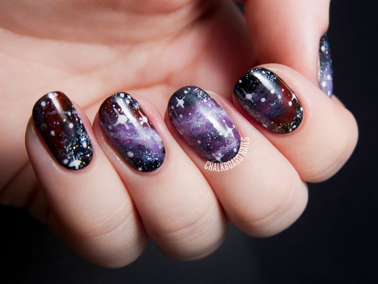 Purple Galaxy Nails, Inspired by the Pelican Nebula | Galaxy nail .