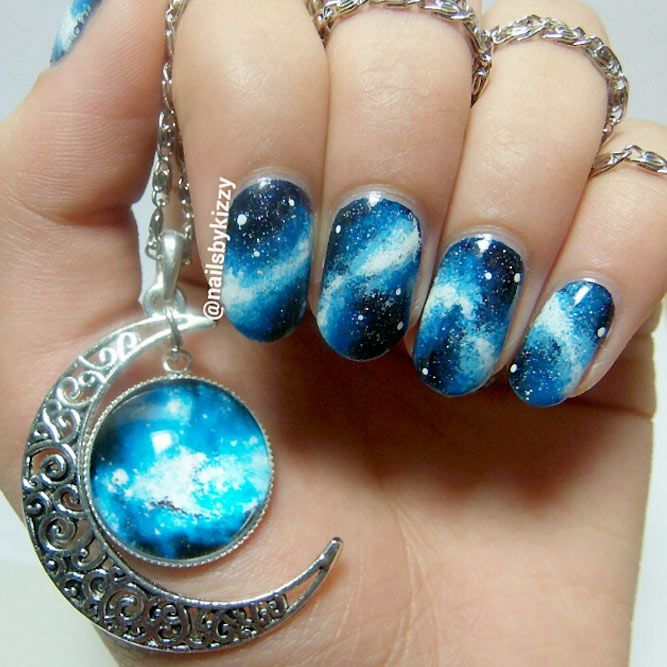 33 Ideas of Galaxy Nails You Need to Copy Immediately | Galaxy .