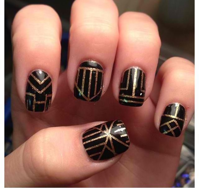 Gatsby nails!! | Art deco nails, Birthday nail art, Nail a