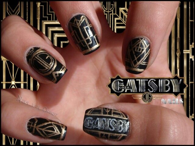 Gatsby inspired nails | Nails, Art deco nails, Nail a