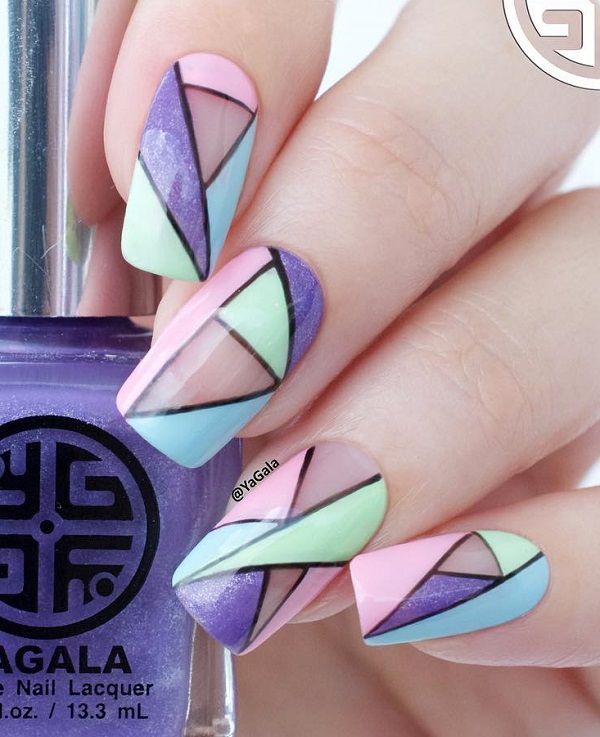 55 Stripes Nail Art Ideas | Art and Design | Nail art summer .