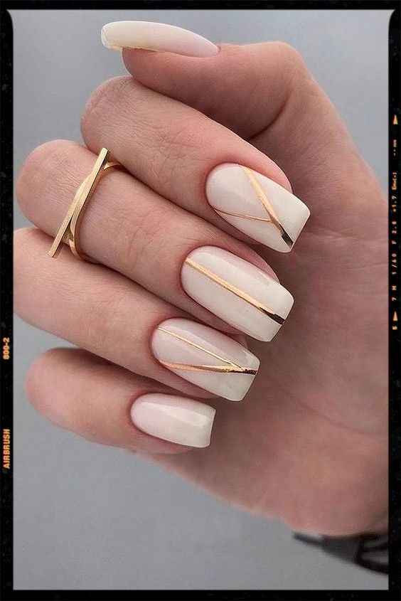 Gold Nails Inspiration | Bridal nail art, Bridal nails designs .