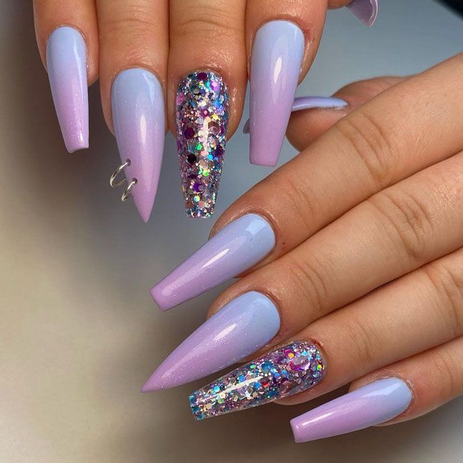 Ombre Glitter Nails Designs for 2023 | Colorful nail designs, Cute .