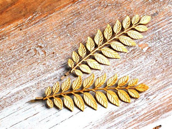 Leaf Branch Bobby Pins Gold Leaf Bobby Pins Gold Leaf Hair - Etsy .