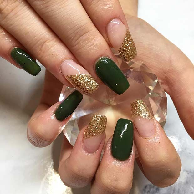 43 Nail Design Ideas Perfect for Winter 2019 - StayGlam | Gold .