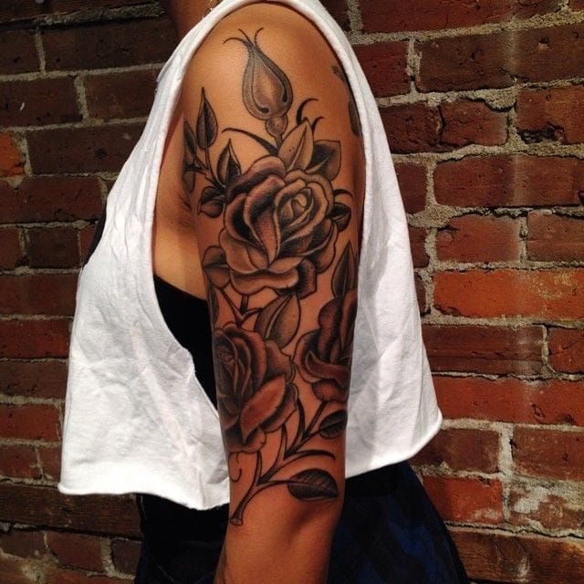 30 Beautiful Tattoos On Dark Skin | Sleeve tattoos for women, Half .
