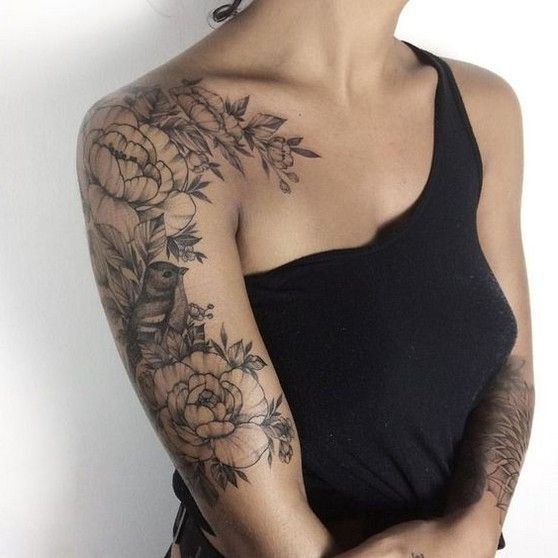 Tattoos for women half sleeve, Upper half sleeve tattoos, Half .
