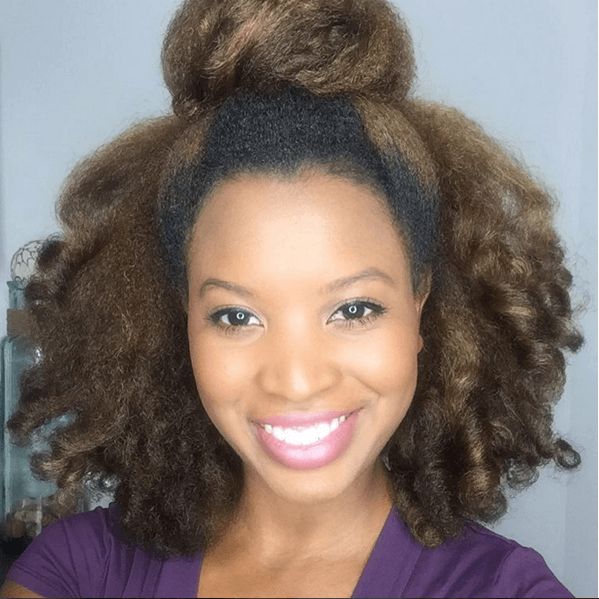 Half Up Half Down Top Knot on Perm Rod Set | Hot hair styles .