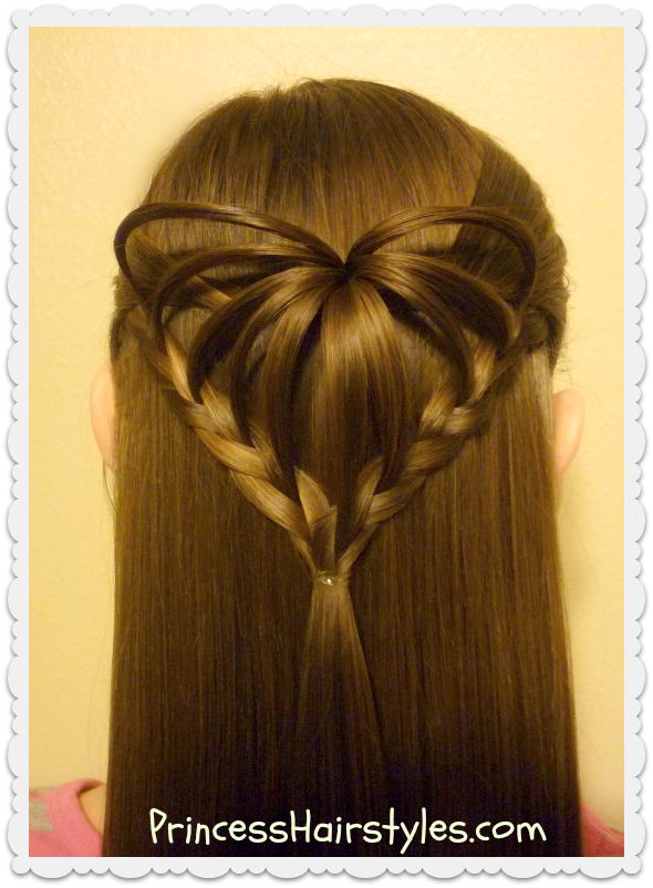 Half-Up 3D Heart Hairstyle, Valentine's Day Hairstyles | Princess .
