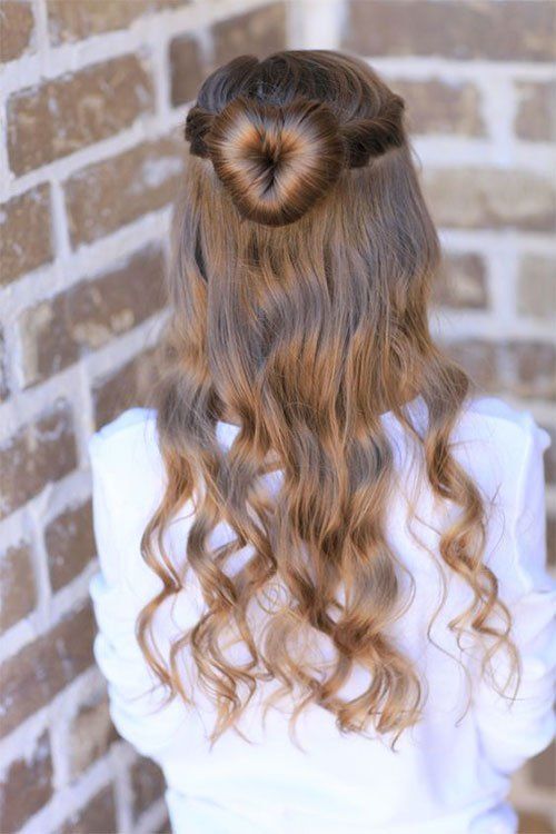 Half Up Hairstyle For
      Valentine’s Day