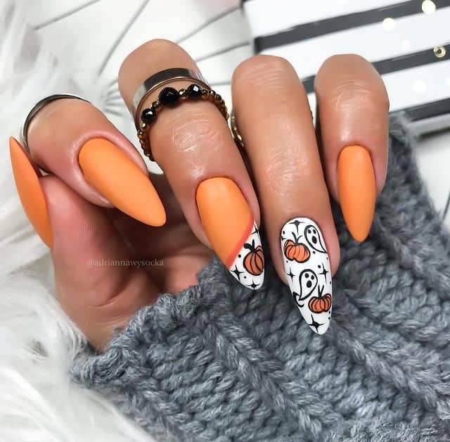 50+ Fun Halloween Nails You Need To Try! - Prada & Pearls .