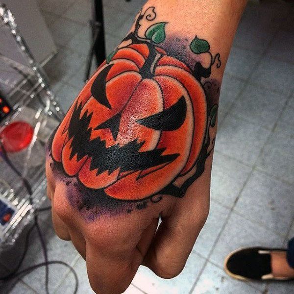 80 Halloween Tattoo Designs For Men - Ghoulish Grandeur | Pumpkin .