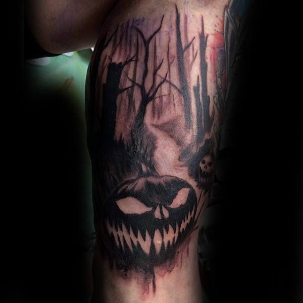 80 Halloween Tattoo Designs For Men - Ghoulish Grandeur | Tattoos .