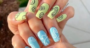 20+ Cute Smiley Face Nails To Try! - Prada & Pearls | Hippie nails .