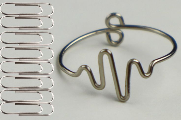 DIY Paperclip Heartbeat Ring Tutorial | Diy paper rings, How to .