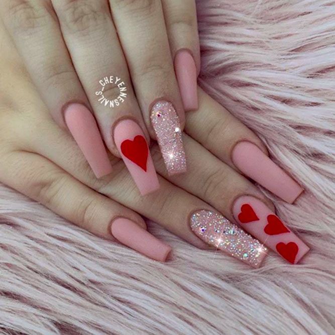 Heart Nail Designs For  Valentine’s
  Day