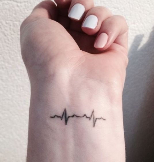 35 Satisfying Heartbeat Tattoo Designs, Ideas & Images ... | Cool .