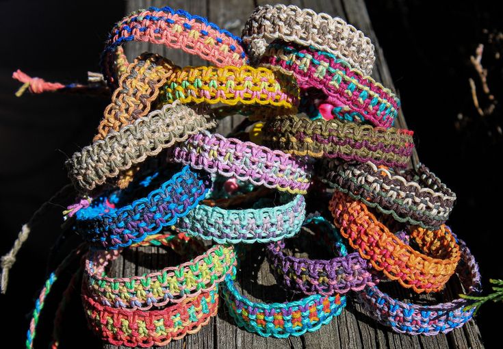 Custom Multicolored Macrame Hemp Bracelet Friendship - Etsy | Hemp .